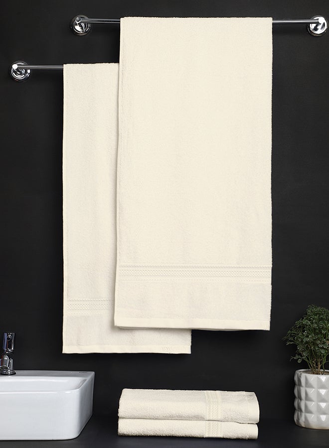 Raymond Raymond Home Towel Gift Sets 450 GSM 2 Bath & 2 Hand Towels Super Soft  Pure Cotton (75 x 150 cm(1)+ 60 x 120 cm(1) + 40 x 60 cm (2)) Towel  - Image 2
