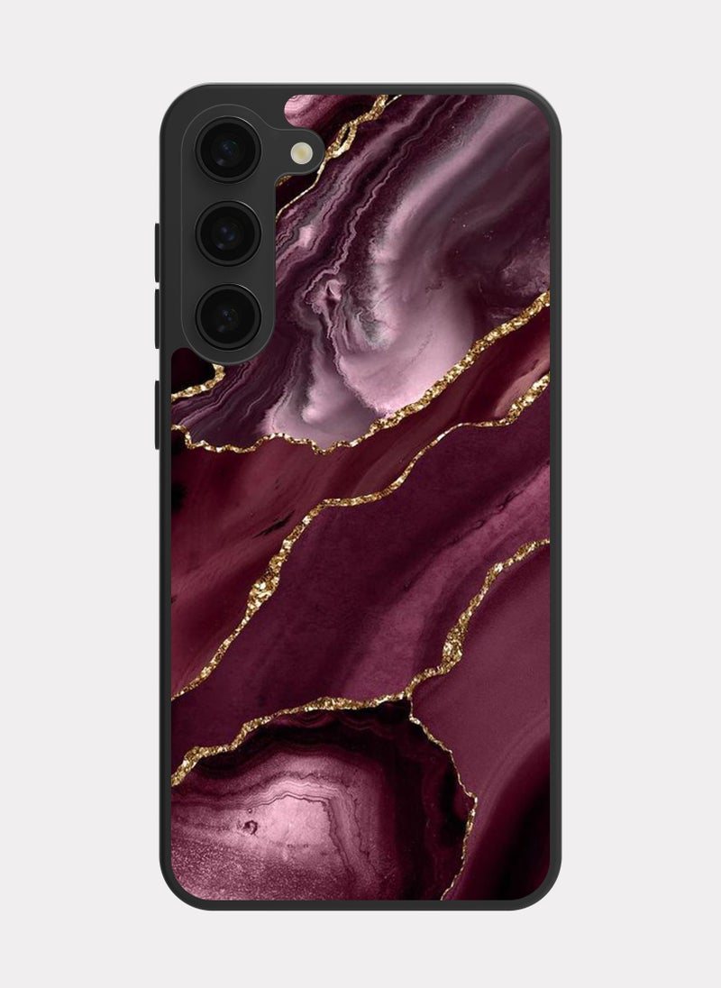 بكسلات كفر سامسونج جالكسي اس 23 بلس رخامي ذهبي بنفسجي بنفسجي - Image 1