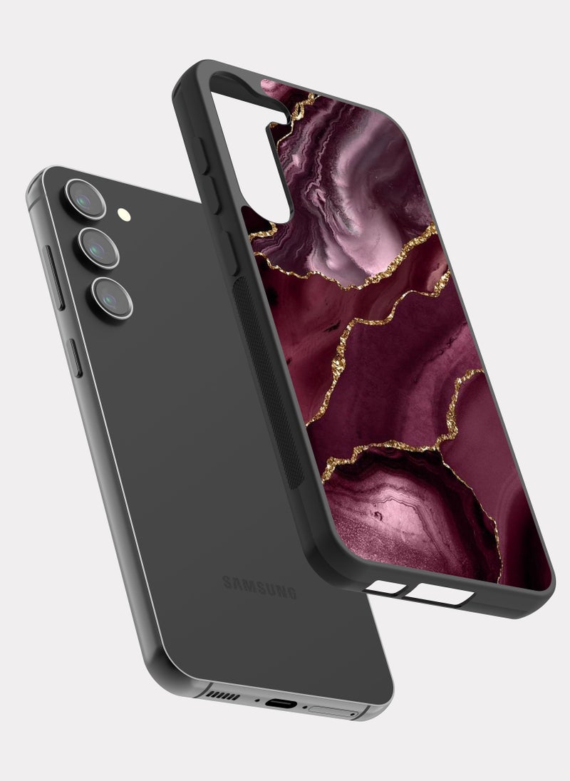 بكسلات كفر سامسونج جالكسي اس 23 بلس رخامي ذهبي بنفسجي بنفسجي - Image 2