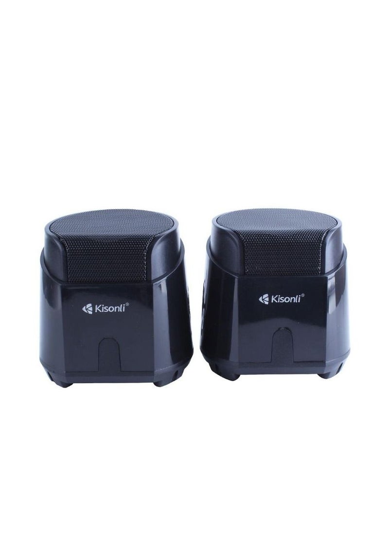 Kisonli K-500 Multimedia Subwoofer USB 2.0 Mini Speaker Input For Computer  Black - pzsku/Z12A5D0803EF0B9B26A63Z/45/_/1683612591/81bd886a-f27d-49f1-9108-b1dd9c8bf487