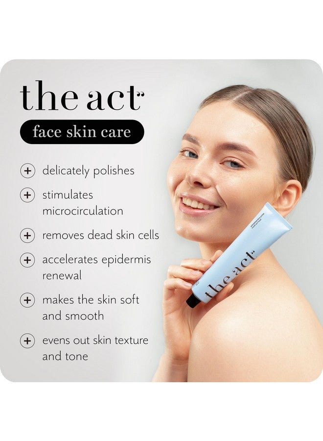 The Act Organic Face Scrub - Exfoliating & Polishing Facial Scrub with Vitamin E & F, Almond & Jojoba Oils for Smooth, Radiant Skin - Gentle Exfoliation & Deep Moisturization for Women & Men 2 Fl Oz - Image 3