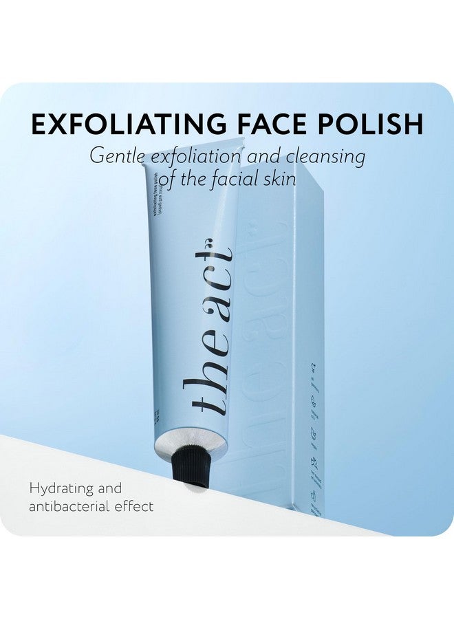 The Act Organic Face Scrub - Exfoliating & Polishing Facial Scrub with Vitamin E & F, Almond & Jojoba Oils for Smooth, Radiant Skin - Gentle Exfoliation & Deep Moisturization for Women & Men 2 Fl Oz - Image 2