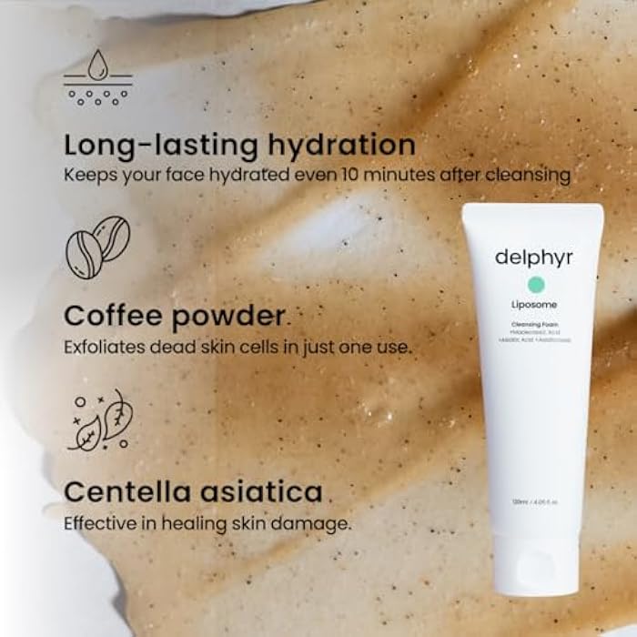 delphyr Liposome Daily Cleansing Foam, Gentle Exfoliation for Sensitive Skin with Centella Asiatica TECA, Deep Pore & Makeup Cleanser, Korean Skincare for Trouble Care (4.05 fl. oz, 120ml) - Image 3