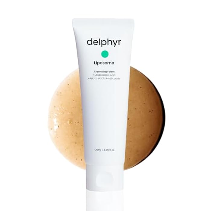 delphyr Liposome Daily Cleansing Foam, Gentle Exfoliation for Sensitive Skin with Centella Asiatica TECA, Deep Pore & Makeup Cleanser, Korean Skincare for Trouble Care (4.05 fl. oz, 120ml) - Image 1