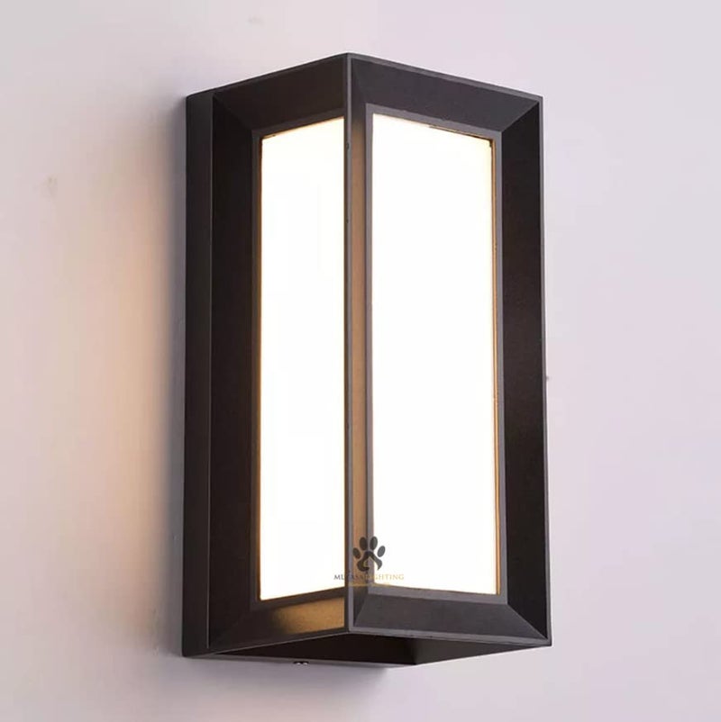Mufasa 12 Watts Led Gate Pillar Boundary Light Outdoor Bulkhead Waterproof Exterior Wall Fixture Lamp 11 Inches (Warm White) (Full Frame)(Aluminium) - Image 1
