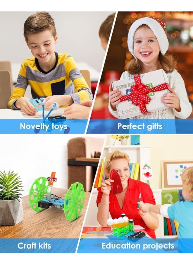Poraxy 6 Set STEM Kits, DC Motor Electronic Robotic for Kids Age 8-12, STEM Projects, DIY Science Experiments Circuit Building Kits, Electric Robot Toy, Gift for 8 9 10 11 12 Year Old Boys and Girls  - Image 5