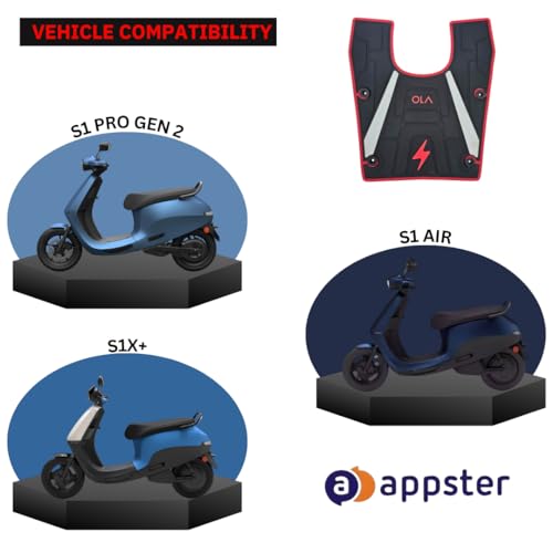 APPSTER Floormat | Footmat for Ola S1 Pro Gen 2 | S1 Air | S1X Electric Scooter (Red & Black) - Image 5
