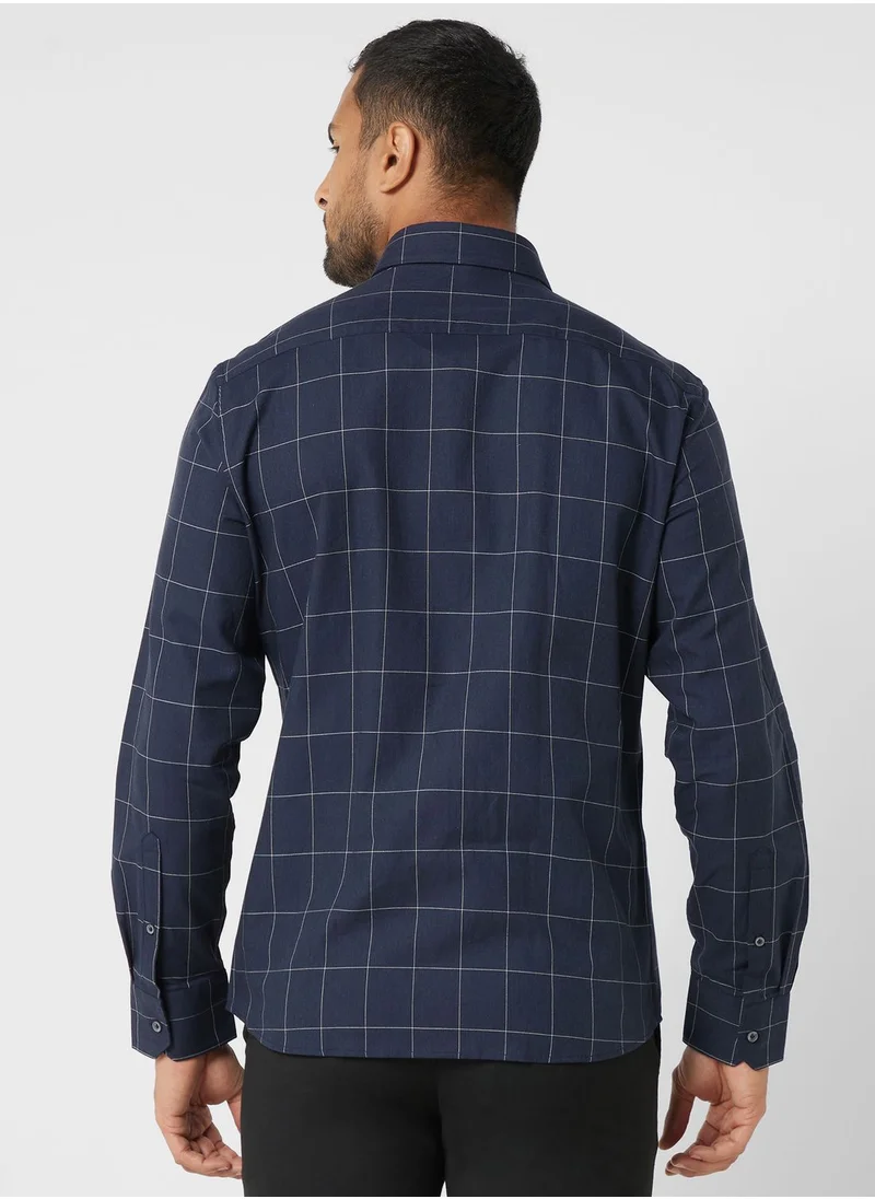 Mango Man Checked Regular Fit Shirt