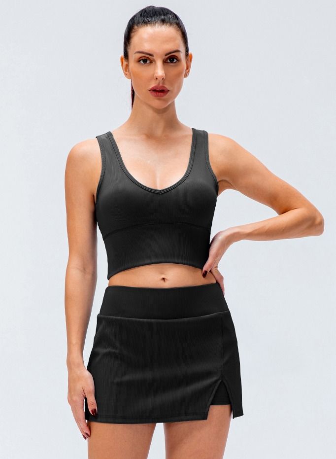 Loquat High resilient speed to dry yoga sports tank top tennis skirt suits  - Image 1