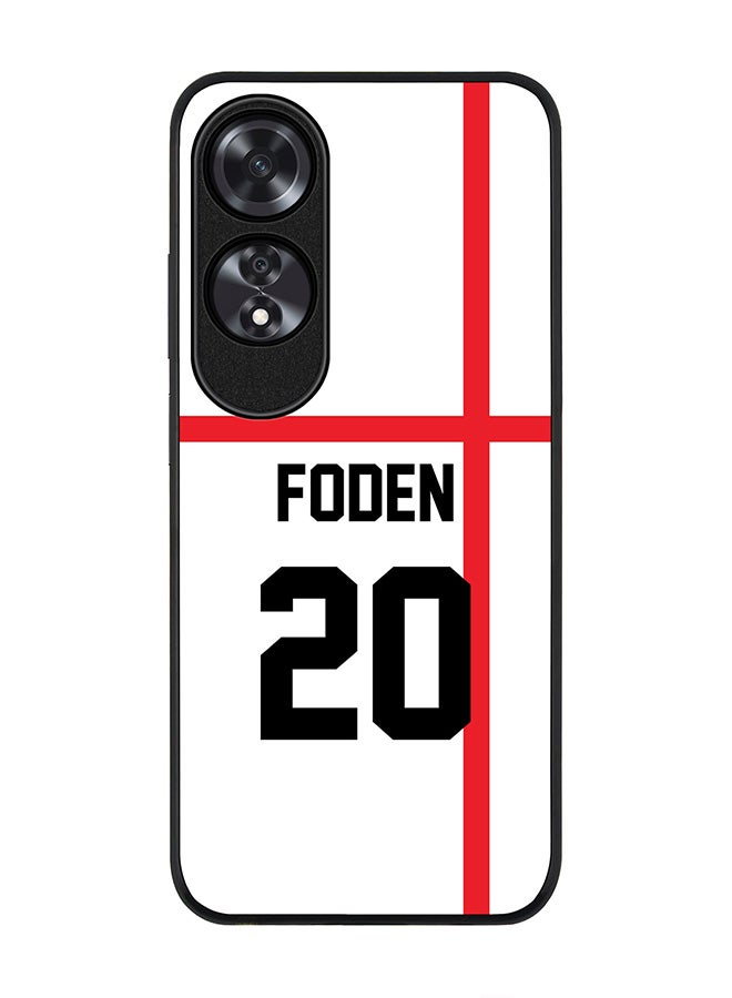 Stylizedd Rugged Black edge case for Oppo A60, Slim fit Soft Case Flexible Anti Drop TPU Gel Thin Cover - Football Team - England, Player Name - Foden - Image 1