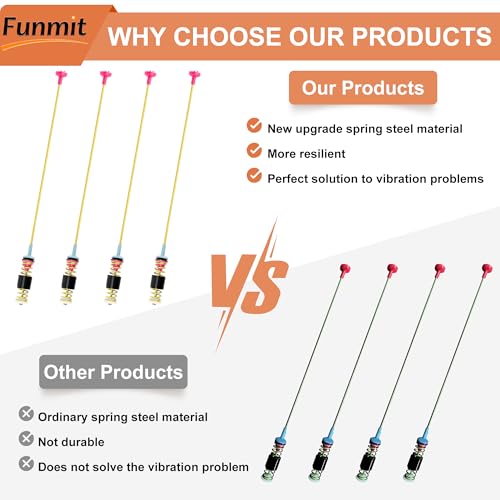 Funmit WA50R5200AW/US WA50R5400AV/US WA45T3200AW/A4 DC97-05280W Washer Suspension Rods for Samsung WA45M7050AW/A4 WA5451ANW/XAA WA45N3050AW/A4 WA45T3400AV WA45T3400AW WA50R5400AW/US - Image 4