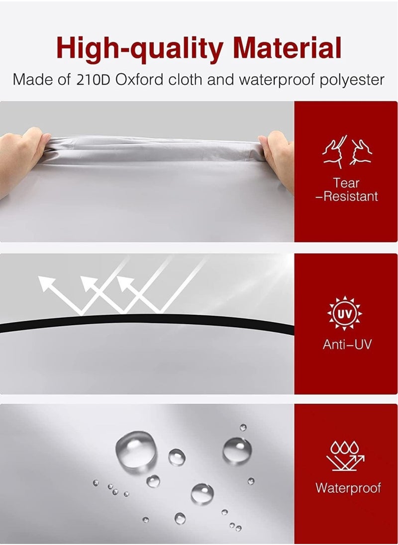 NANAO Bike Cover Waterproof Outdoor Bicycle Covers for Mountain and Road Bikes with waterproof storage bag, Rain Sun UV Proof,210D silver-coated bicycle cover Rainproof sunblock electric vehicle cover  - Image 5