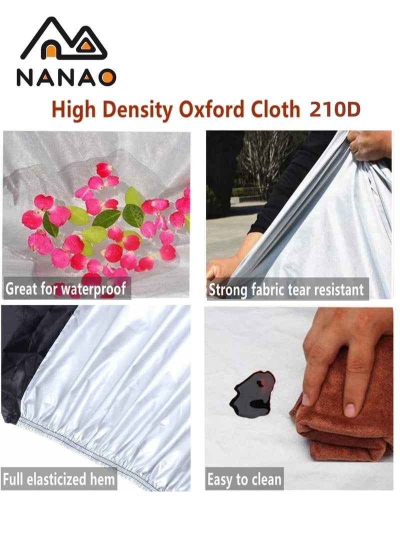 NANAO Bike Cover Waterproof Outdoor Bicycle Covers for Mountain and Road Bikes with waterproof storage bag, Rain Sun UV Proof,210D silver-coated bicycle cover Rainproof sunblock electric vehicle cover  - Image 4