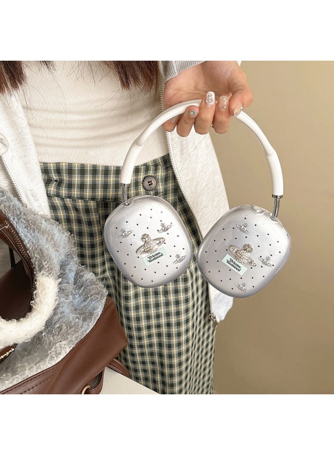 Loquat Wave Point Three-Dimensional Star Airpods Max Protective Cover For AppleHeadset Ear Cap Ear Mover Earphone Case-Color:Polka Dot Queen Mother-Model:Airpods  MAX - Image 1