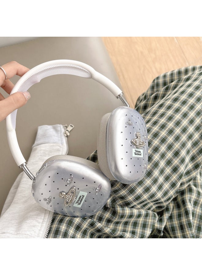 Loquat Wave Point Three-Dimensional Star Airpods Max Protective Cover For AppleHeadset Ear Cap Ear Mover Earphone Case-Color:Polka Dot Queen Mother-Model:Airpods  MAX - Image 2