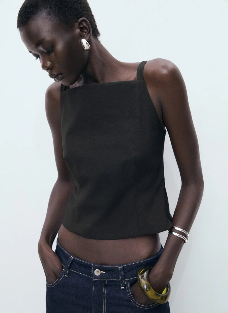 MANGO Top with bows on the back