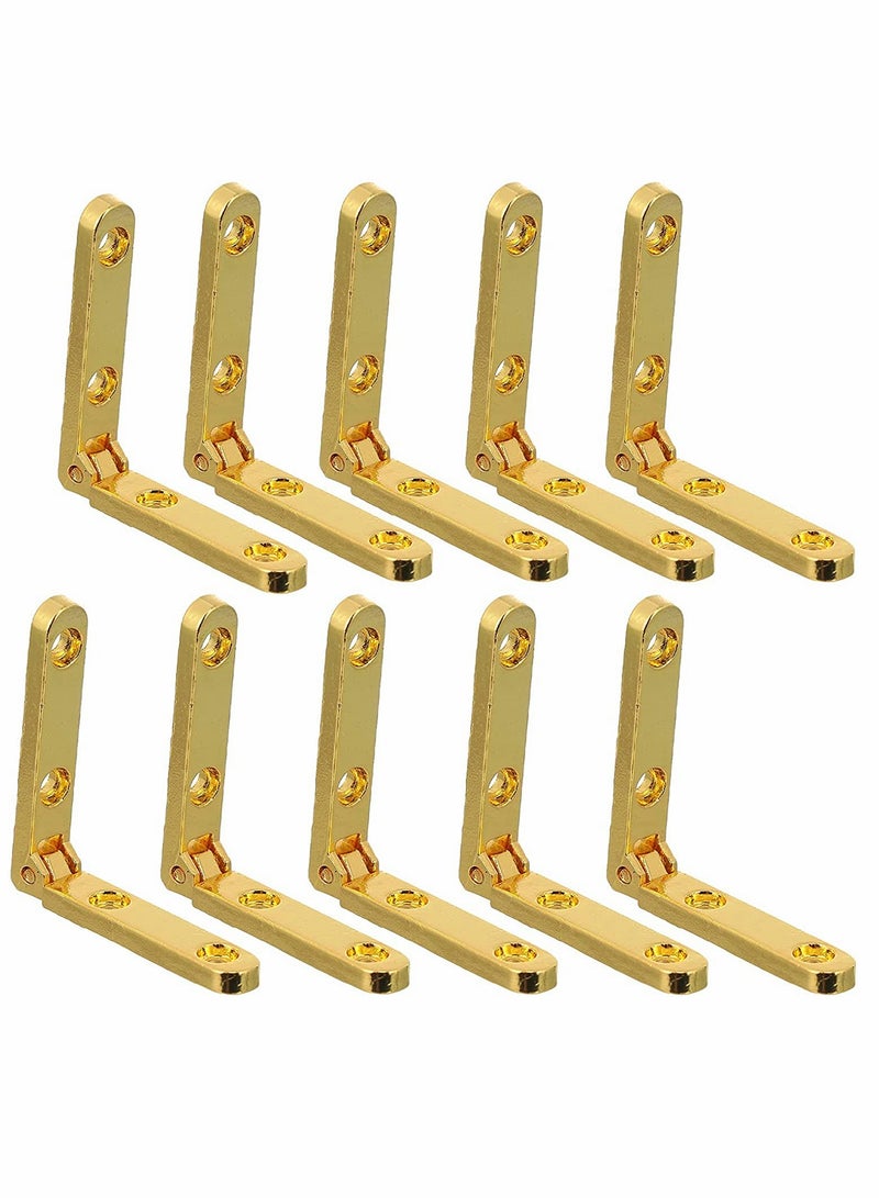 Excefore 10pcs 90 Degree Wooden Box Gift Jewelry Box Chest Case Hinge, Anti-corrosion Strong and Durable Zinc Alloy Die Cast box hinge  - Image 1