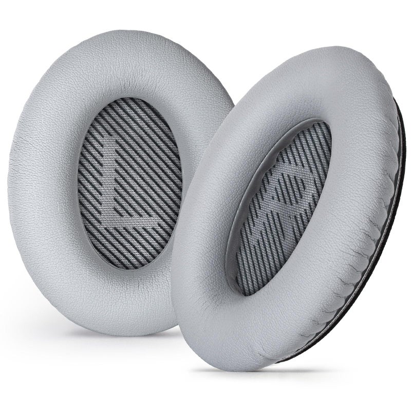 Aurivor Replacement Ear-Pads for Bose Quiet-Comfort QC 35 (ii) 25 15 2 Headphones, Upgraded Cushion for QC35 (ii) QC25 QC15 QC2 SoundTrue/SoundLink AE2/AE2i/AE2w Around-Ear Headphones (Silver) - Image 1