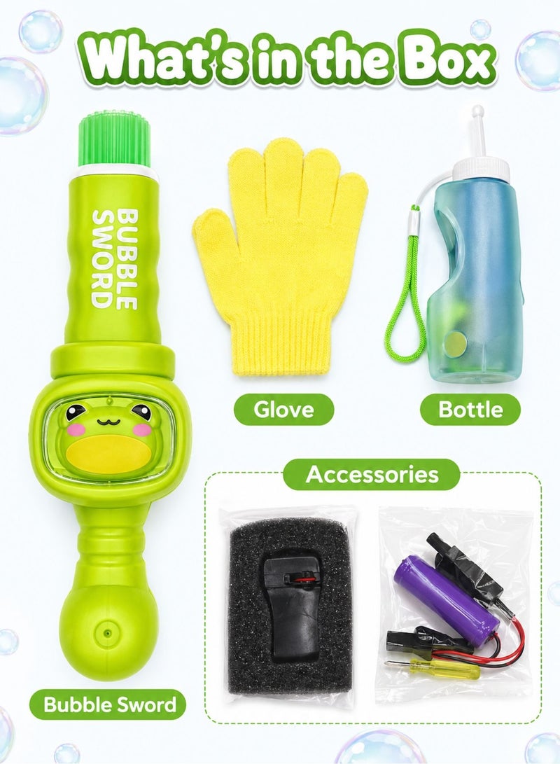Zaprus Smoke Bubble Maker Toy – Electric Bubble Making Sword with Smoke Effect | Battery-Operated Bubble Maker for Kids (Lights + Accessories) - Image 4