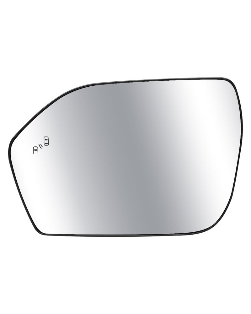 Driver Side Mirror Glass Compatible with Ford Explorer 2020 2021 2022 2023 Left Side Rear View Glass with Heated Blind Spot Detect Back Plate without Auto Dimming Replace LB5Z17K707N LB5Z17K707Q