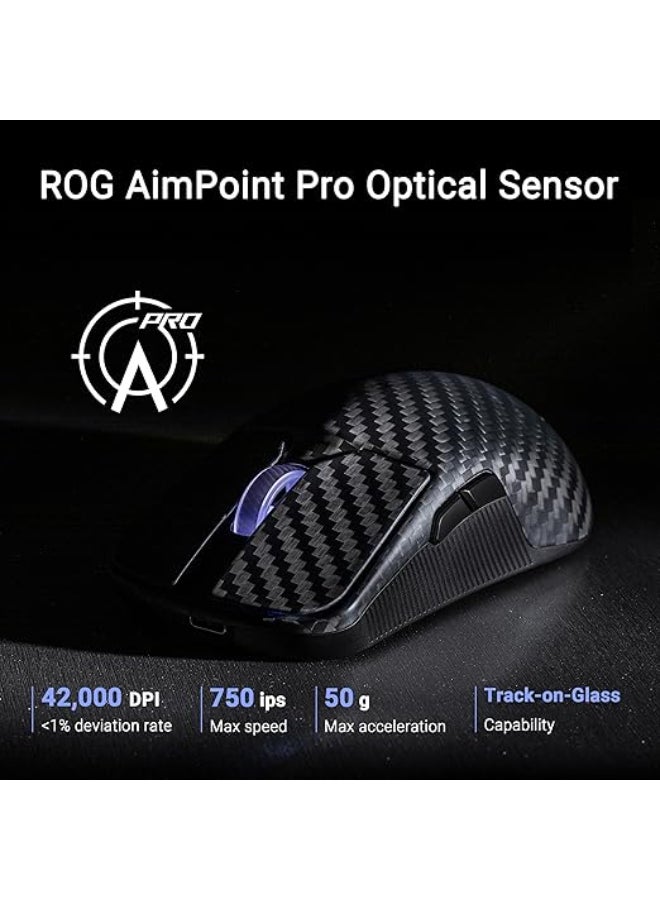 ASUS ROG Harpe Ace Extreme Wireless Gaming Mouse, Carbon Fiber Build, 47g Lightweight, AimPoint Pro 42K Optical Sensor, Optical Micro Switches, ROG Polling Rate Booster, Esports & FPS Gaming, Black - Image 5