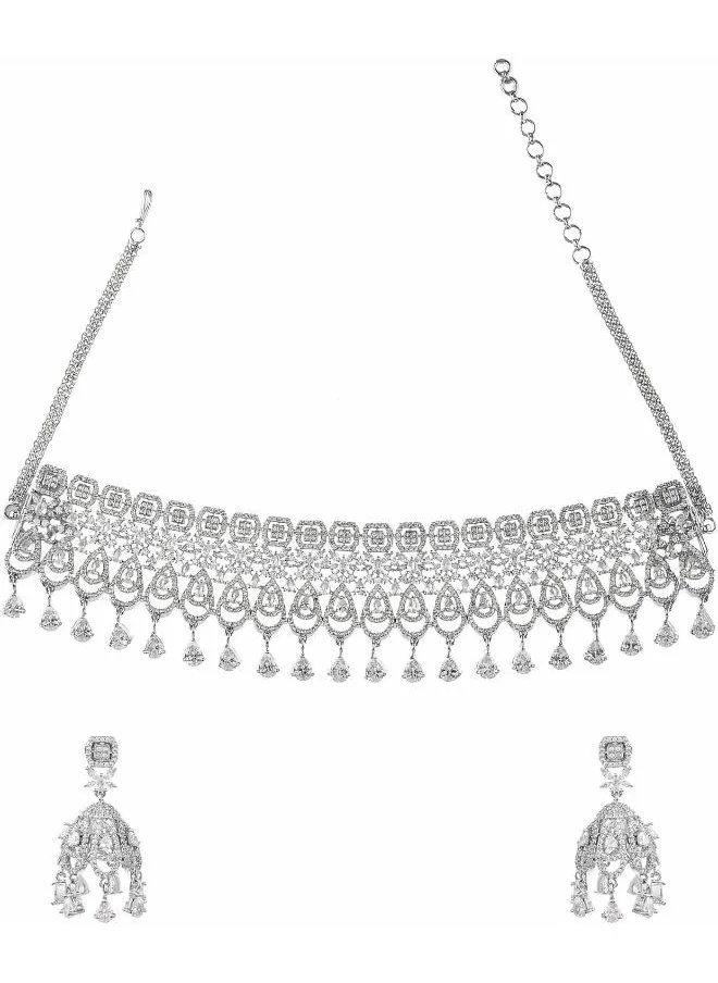 VOYLLA Sparkling Opulence Teardrop Gems Jewellery Set