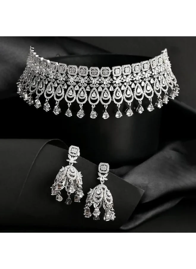 VOYLLA Sparkling Opulence Teardrop Gems Jewellery Set