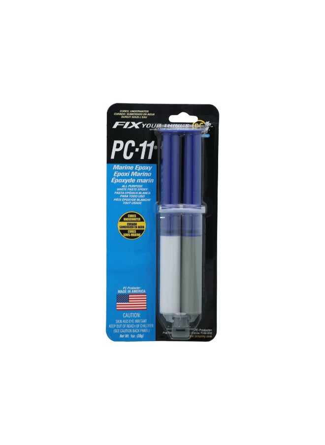 PC Products PC-11 Strong Permanent Bond Marine Epoxy White 1 oz 010112 
