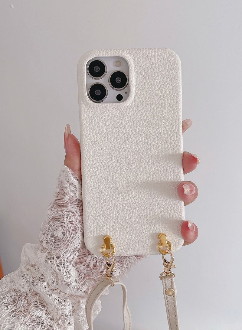 Suteni Back Cover Lychee Leather Phone Case for iPhone - Image 1