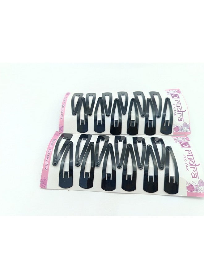 advancedestore Clips Hair Accessories Hair Pins or Clips for Girls and Women(BLACK) Tik Tak Hair Pins Premium Metal Tik Tak (Mimimum Order Qty-12Pcs) - Image 3