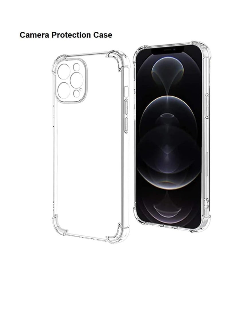 iPhone 12 Pro Max 6.7-Inch Case Clear Card Holder Back Wallet Crystal Transparent Soft TPU Shockproof Bumper Corner Drop Protection Phone Cover With Camera Lens Protection - Transparent - Image 1