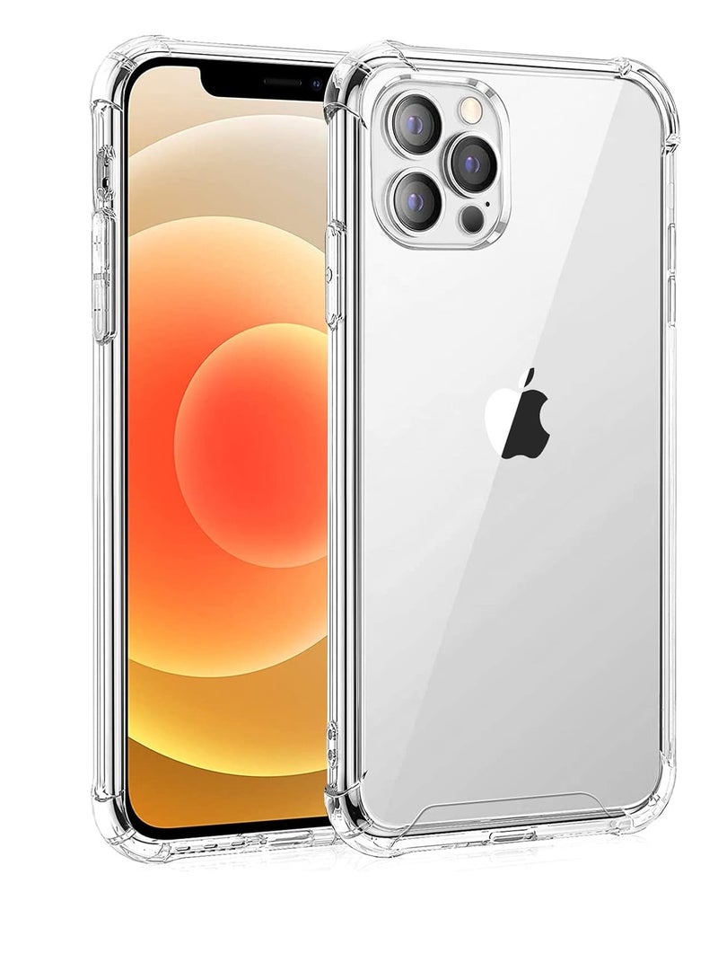 iPhone 12 Pro Max 6.7-Inch Case Clear Card Holder Back Wallet Crystal Transparent Soft TPU Shockproof Bumper Corner Drop Protection Phone Cover With Camera Lens Protection - Transparent - Image 2
