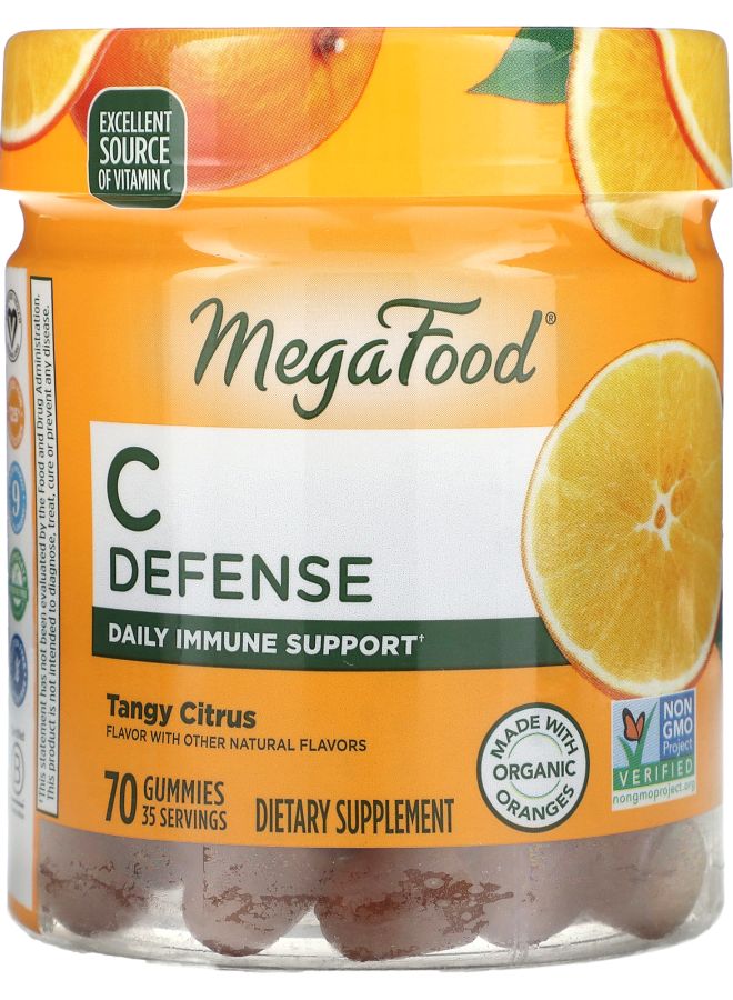 MegaFood C Defense Tangy Citrus 70 Gummies - Image 1