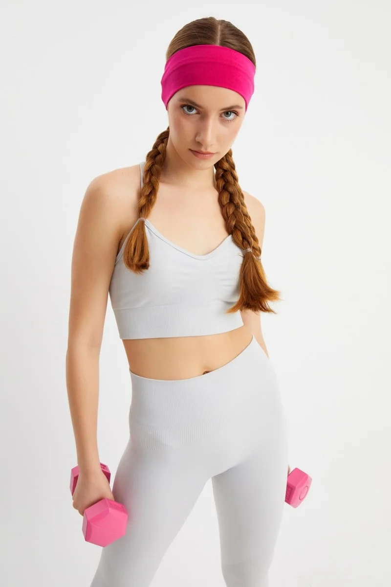 بوتيكجيز Fuchsia Women's Cotton Combed Combed, Non-Slip, Sweatproof, Ultra Light, Sports Hair Band Bandana