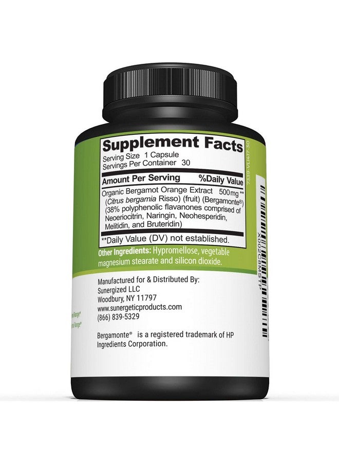 Sunergetic Bergamot Capsules-Formulated with Organic Bergamot Extract-Clinically Studied Bergamonte® to Support Healthy Cholesterol Levels Within Normal Range-30 Citrus Bergamot Capsules - Image 2