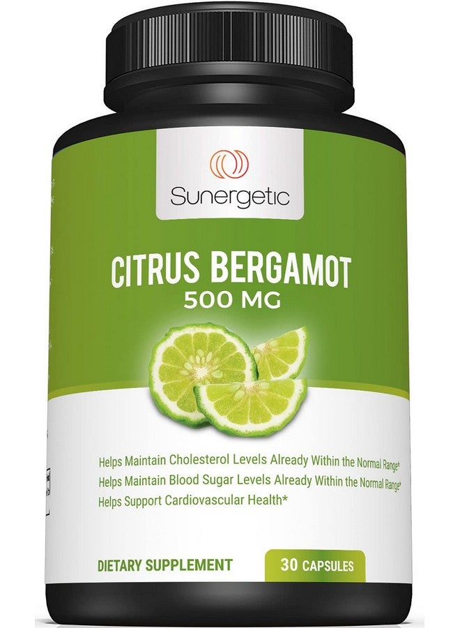 Sunergetic Bergamot Capsules-Formulated with Organic Bergamot Extract-Clinically Studied Bergamonte® to Support Healthy Cholesterol Levels Within Normal Range-30 Citrus Bergamot Capsules - Image 1