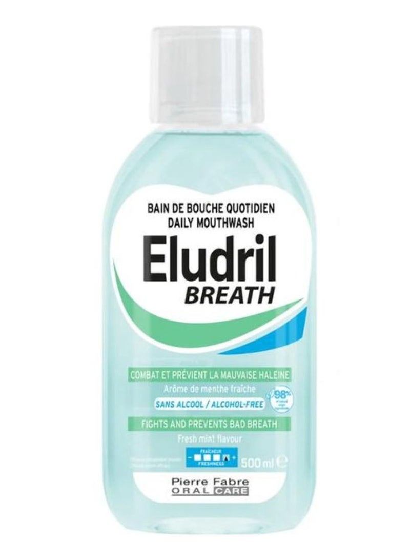 Eludril Breath Mouthwash for Daily Use 500ml - Image 1