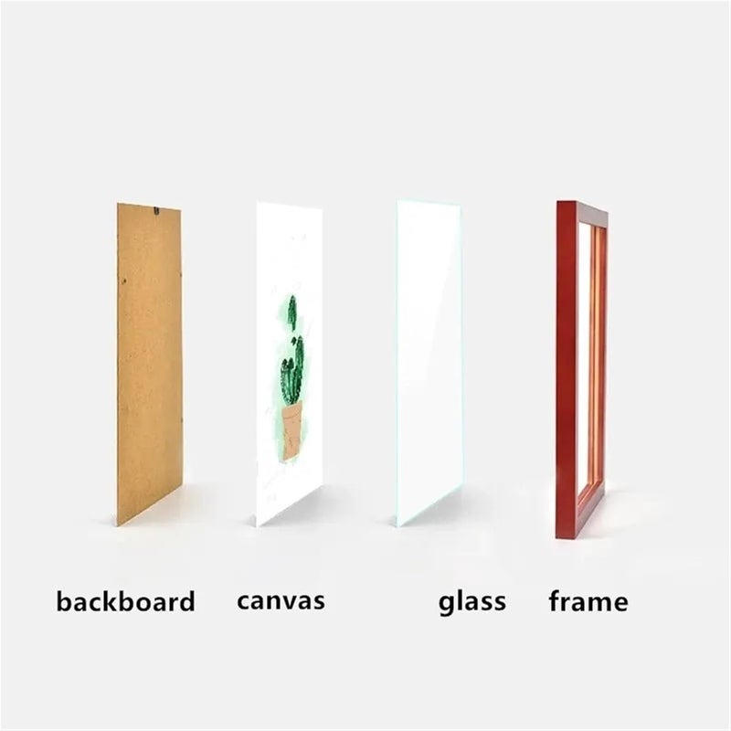 Wooden Photo Frame Wooden Frame For Canvas Painting Picture Photo With Mats For Wall Mounting(Green,20x30cm) - Image 4