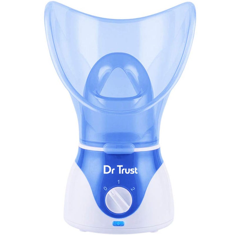 Dr Trust جهاز بخار الوجه/الأنف من دكتور ترست للسبا المنزلي لنزلات البرد والسعال (جهاز بخار أزرق) - Image 1