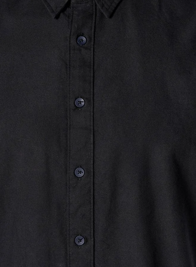 Splash FAV BLACK Men Regular Fit Button Down Collar Short Sleeve Shirt for Men | Best Price UAE