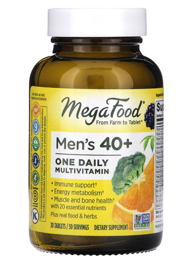MegaFood Men 40+ One Daily Multivitamin 30 Tablets - Image 1