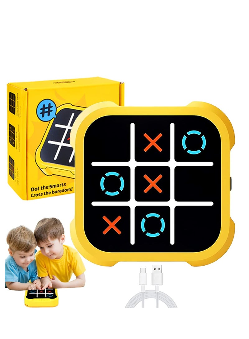 TFIXOL Electronic Tic Tac Toe Bolt Game, 3-in-1 Handheld Game Puzzle Console with Silent Mode, Portable Travel Game for Kids & Adults, Ages 3+ - Image 1
