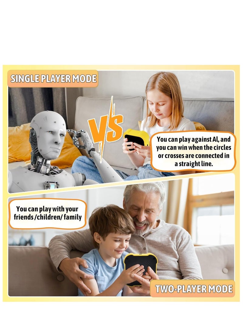 TFIXOL Electronic Tic Tac Toe Bolt Game, 3-in-1 Handheld Game Puzzle Console with Silent Mode, Portable Travel Game for Kids & Adults, Ages 3+ - Image 3