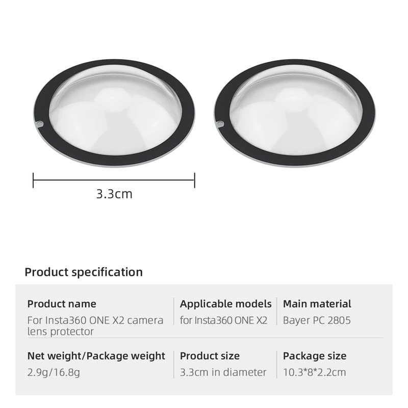 Careflection || Dual Lens Guard Compatible with Insta 360 ONE X 2 Panoramic Action Camera Accessories - Image 5