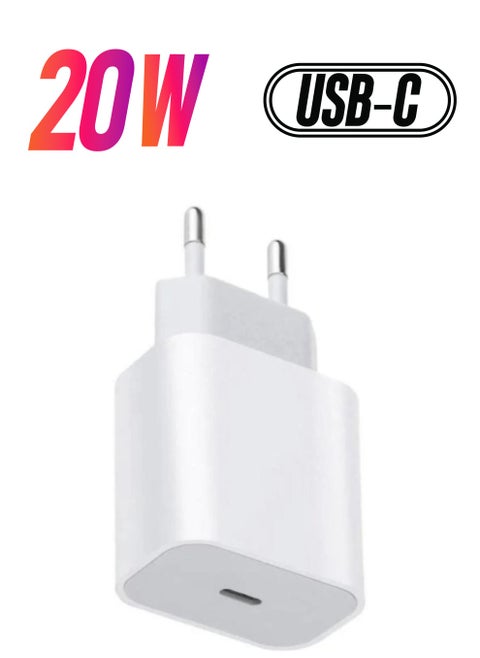 20W USB-C Fast Charger for iPhone and iPad – Apple Power Adapter for Quick Charging