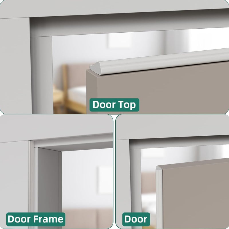 Vannesse Weather Stripping Door Seal, 118 inch Wedge Window Seal Strip, Soundproofing,Strong Adhesive,Lightproof,Noise-Reduction,Weatherproof Foam Tape Insulation for Sliding Door, Door Frame- White - Image 3