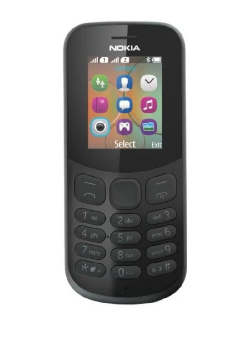 NOKIA 130 dual-sided phone with 4MB RAM and supports 4G technology in black color