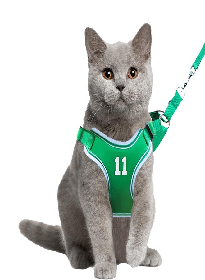 WONNABUY Dog Vest Harnesses Sporty Classic Basketball Style Dog Harness Breathable Adjustable Pet Harness with Handle for Outdoor Walking,Easy Control for Small,Medium Breeds (Green,M) - Image 1