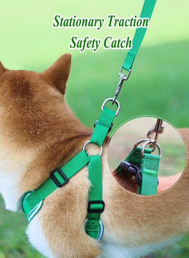 WONNABUY Dog Vest Harnesses Sporty Classic Basketball Style Dog Harness Breathable Adjustable Pet Harness with Handle for Outdoor Walking,Easy Control for Small,Medium Breeds (Green,M) - Image 2