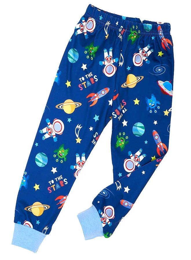 babyqlo Astronaut Adventure Glow-in-the-Dark Cotton Pajama Set for Boys